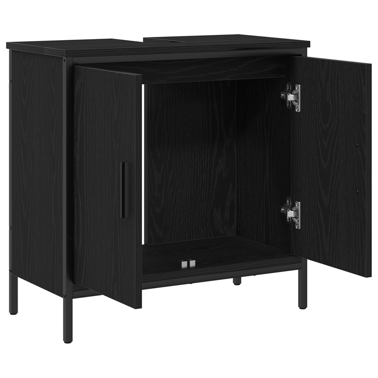 Baderomsvaskskap Sort Eik 60x30x60 cm Konstruert Tre