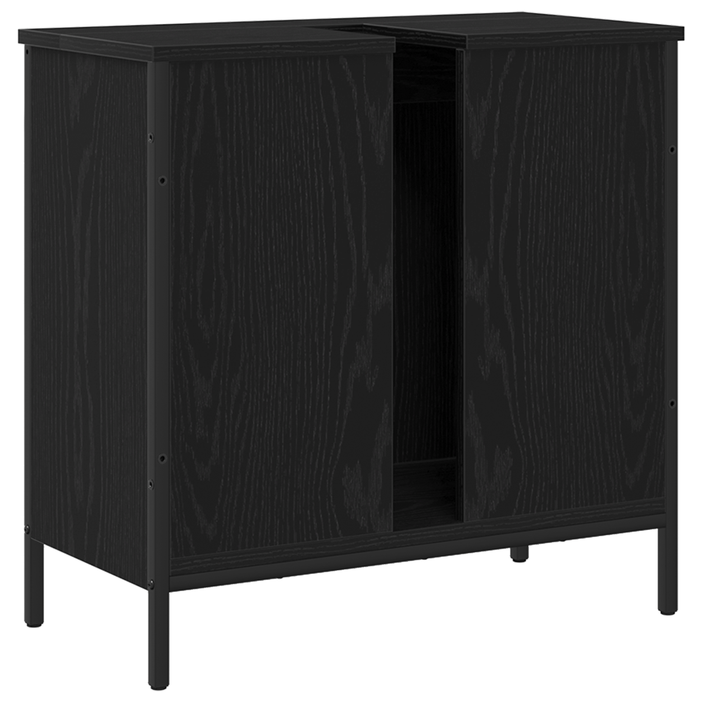 Baderomsvaskskap Sort Eik 60x30x60 cm Konstruert Tre