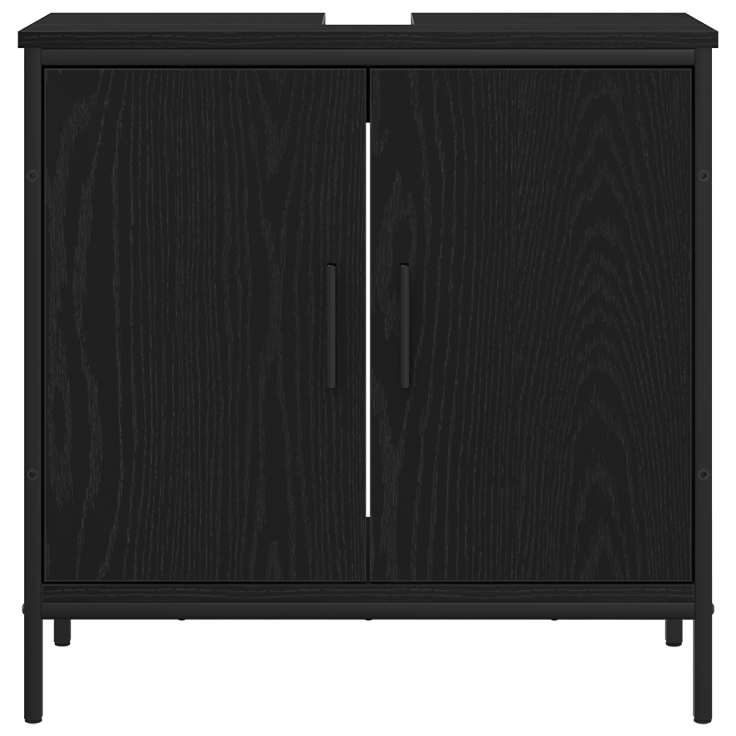 Baderomsvaskskap Sort Eik 60x30x60 cm Konstruert Tre