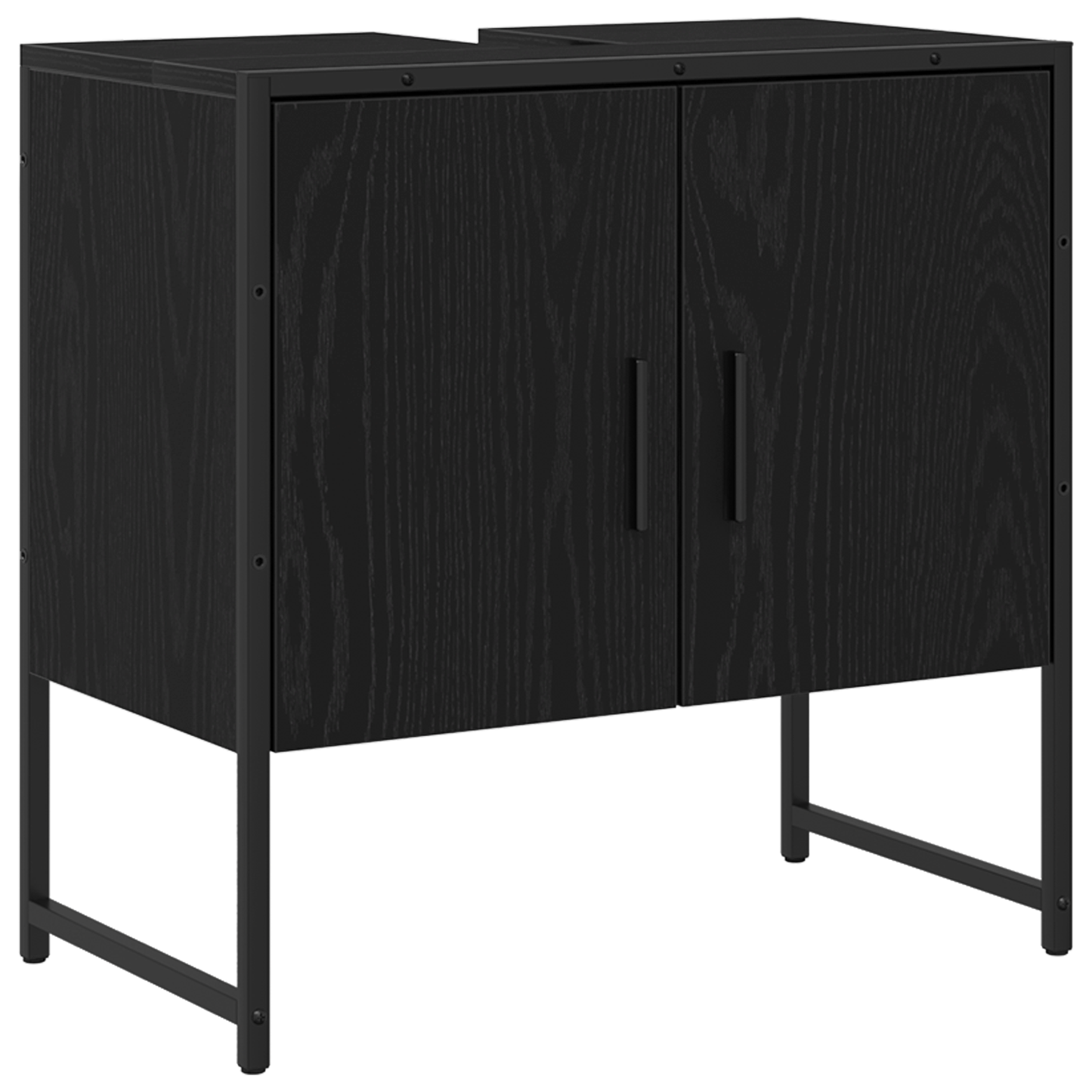 Baderomsskap Svart eik 60x33x60 cm Konstruert tre