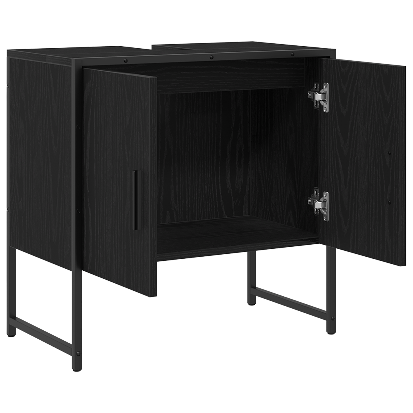 Baderomsskap Svart eik 60x33x60 cm Konstruert tre