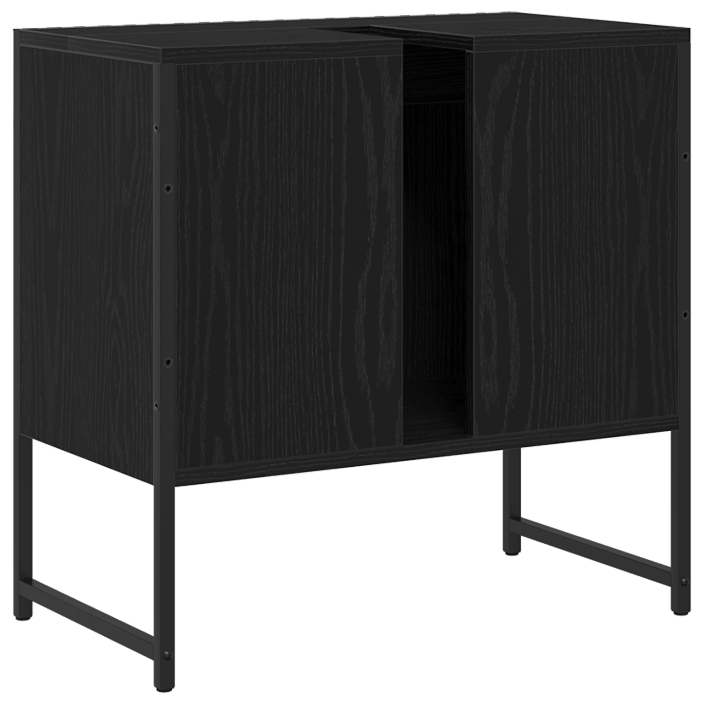 Baderomsskap Svart eik 60x33x60 cm Konstruert tre
