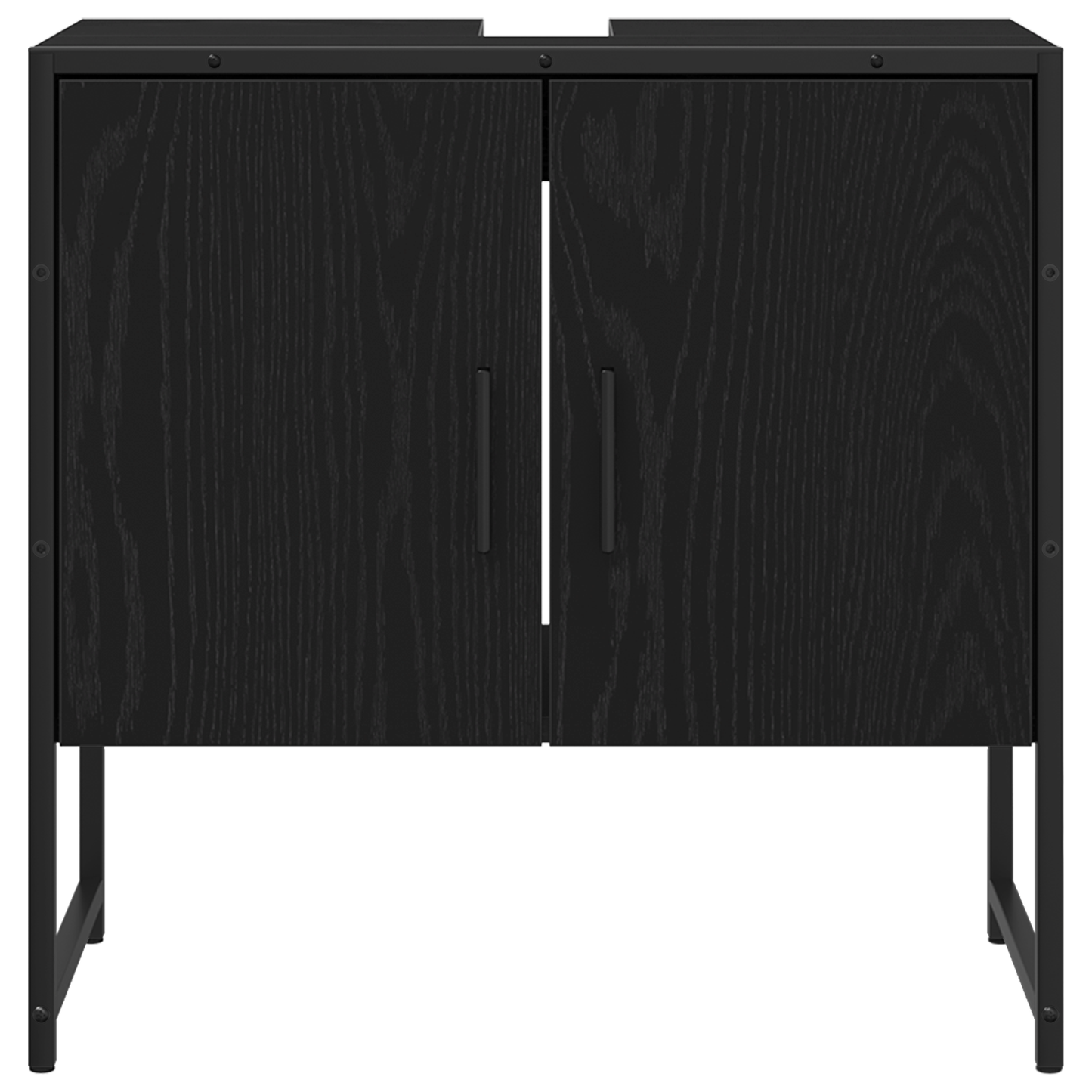 Baderomsskap Svart eik 60x33x60 cm Konstruert tre