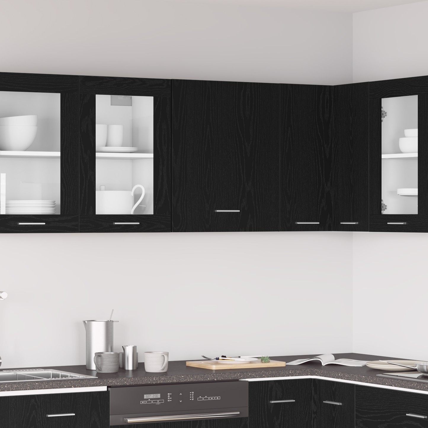 Black Oak Hengende Skap 50x31x60 cm, laget av konstruert tre
