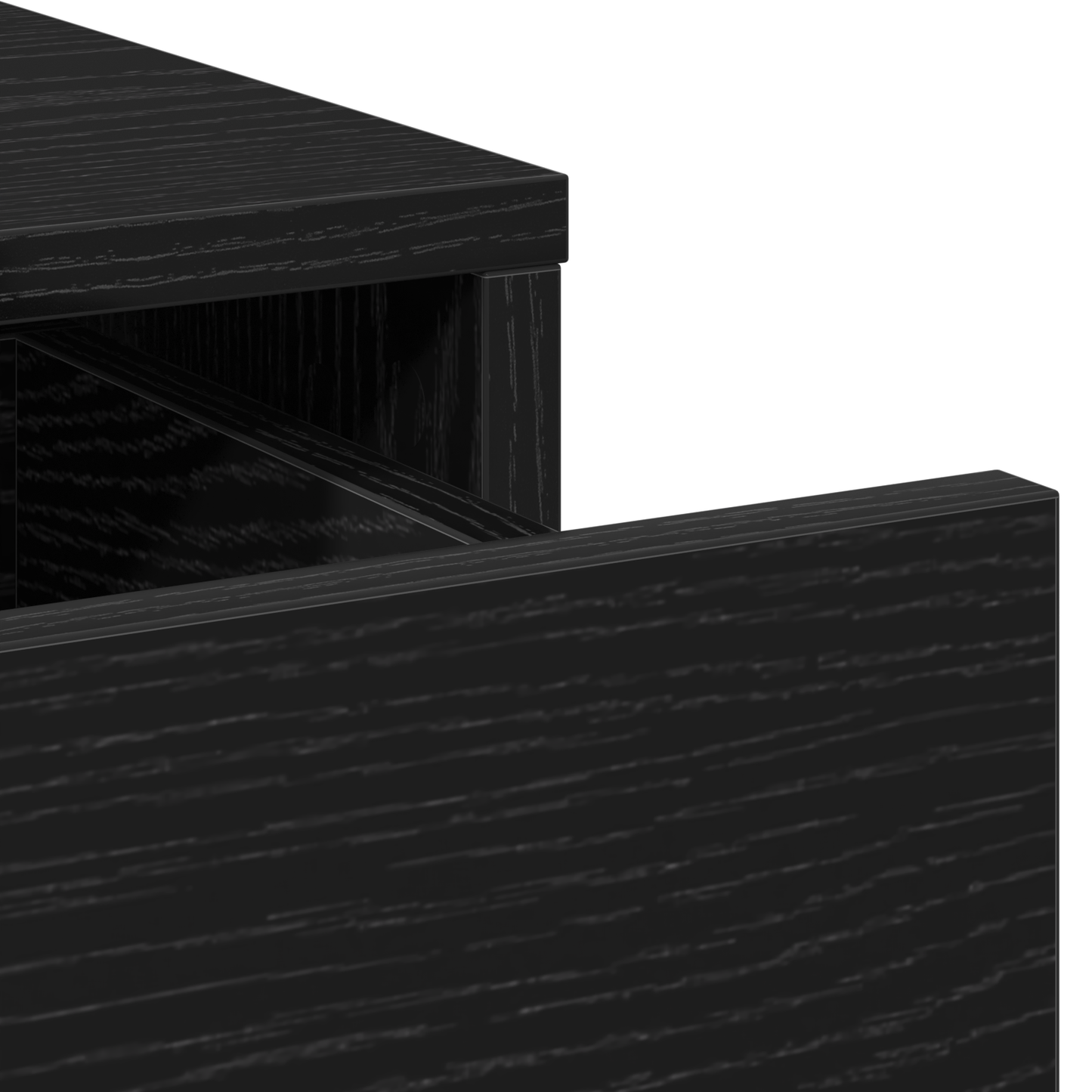 Smykkebord med LED-lamper - Svart Eik 78,5x41x135 cm