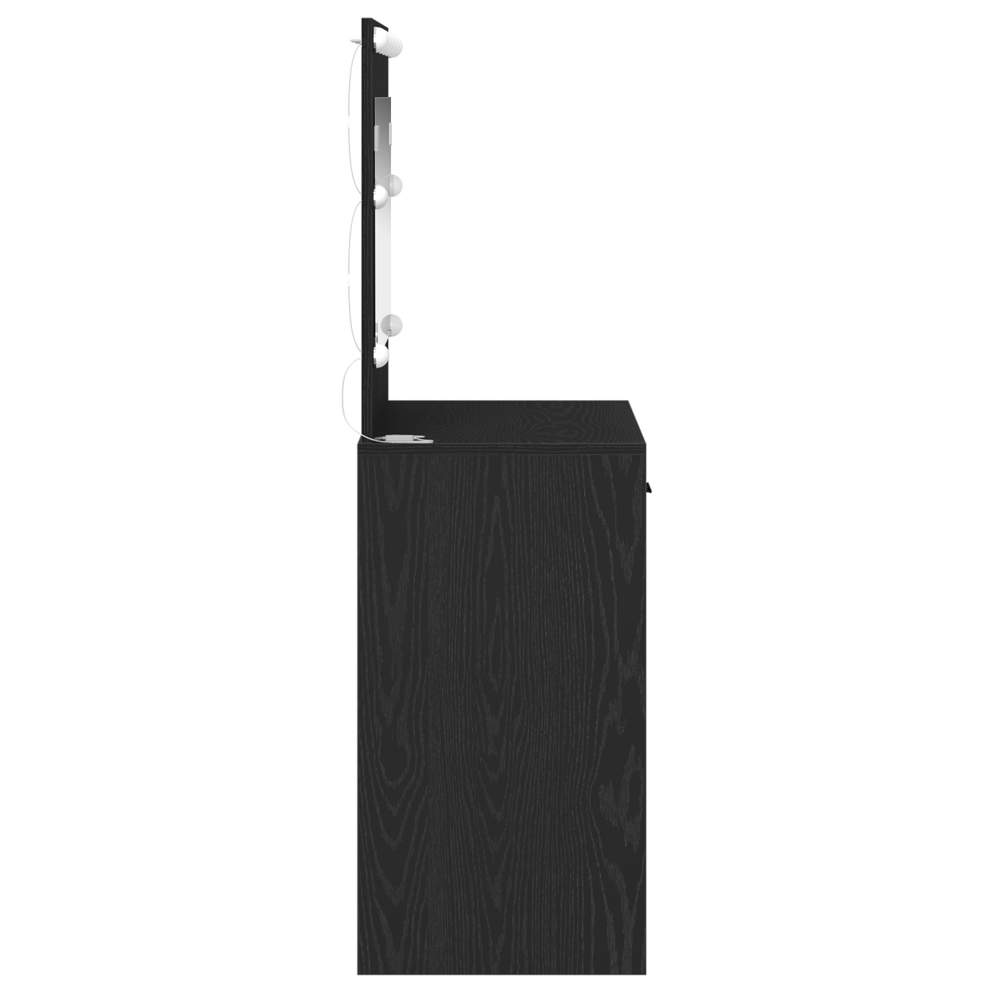 Smykkebord med LED-lamper - Svart Eik 78,5x41x135 cm