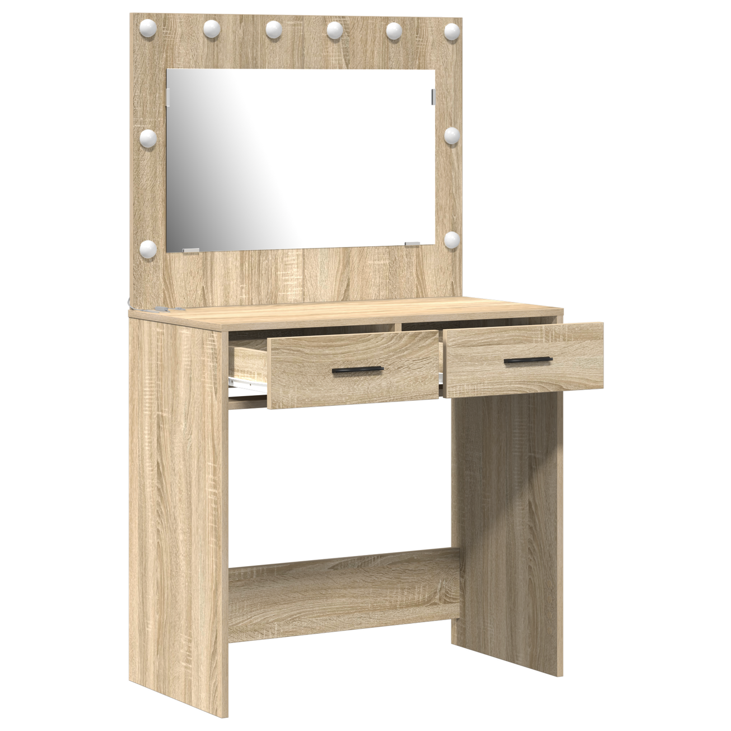 Sminkebord Sonoma Eik LED 78.5x41x135 cm