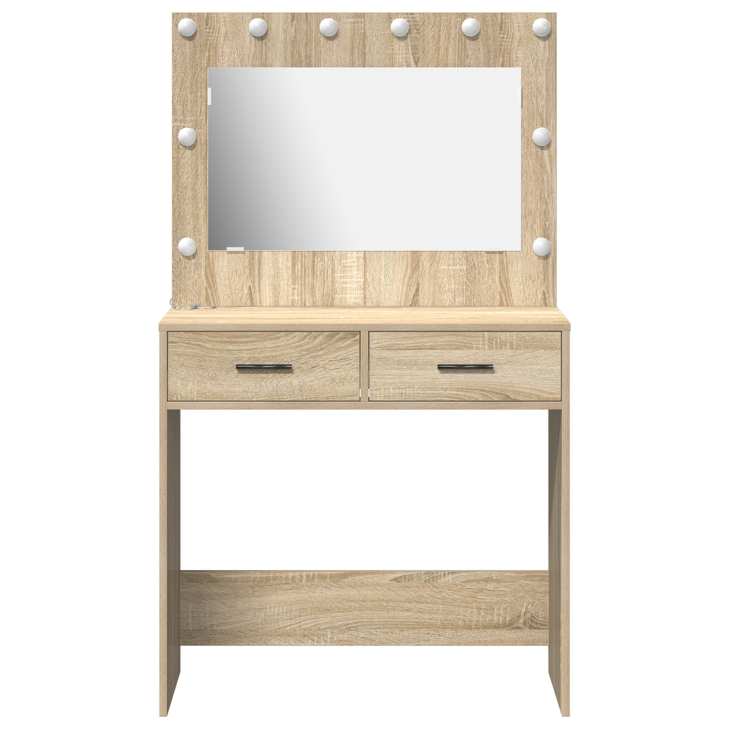 Sminkebord Sonoma Eik LED 78.5x41x135 cm