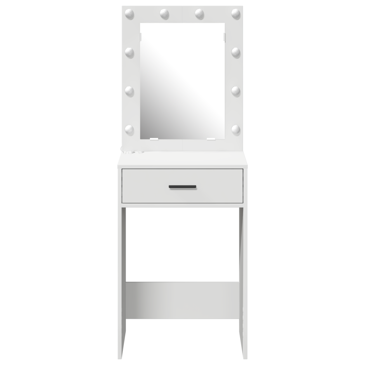 Sminkebord Hvit LED 50x41x135 cm