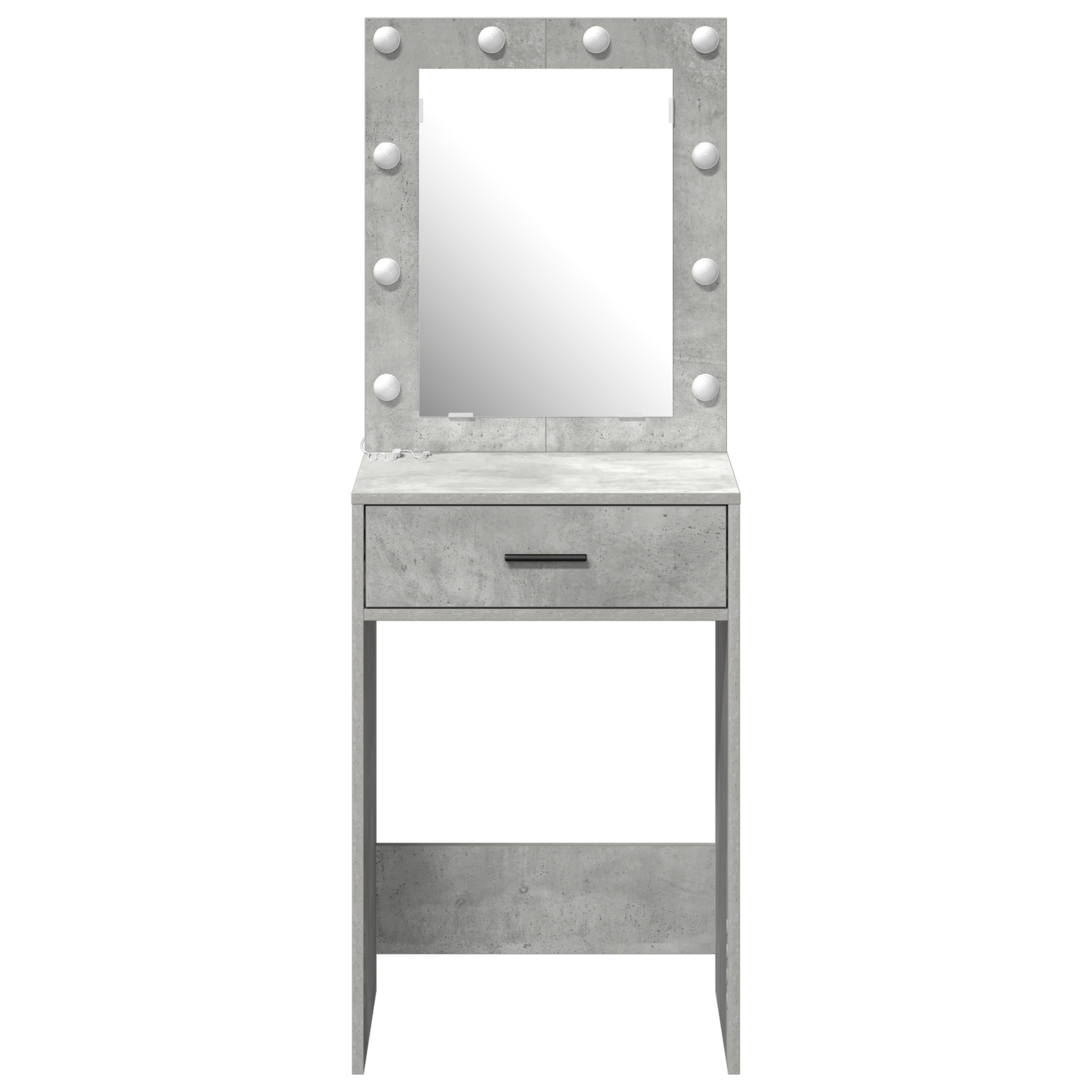 Sminkebord Betonggrå LED 50x41x135 cm
