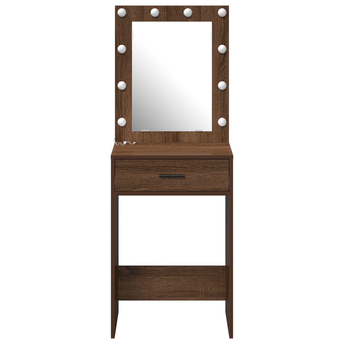 Sminkebord Brun Eik LED 50x41x135 cm