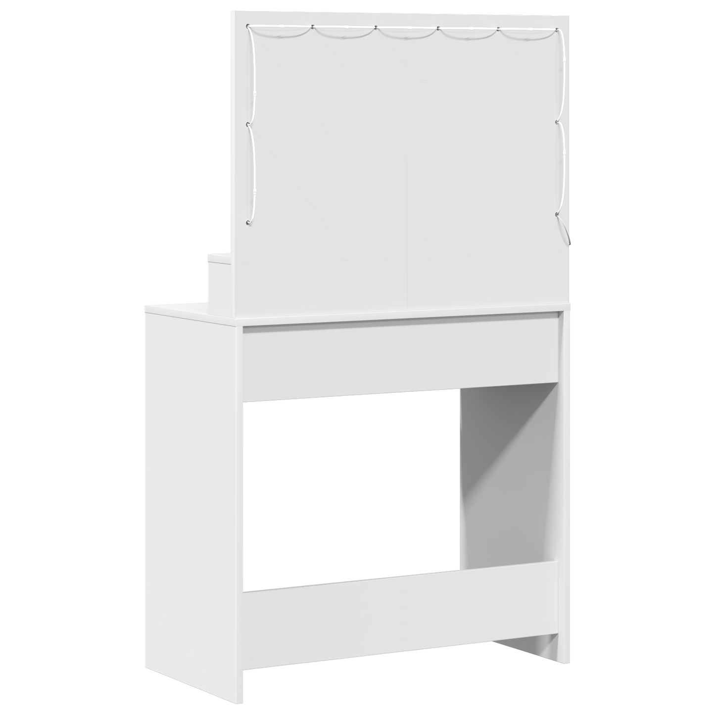 Sminkebord Hvit LED 79x41x135 cm