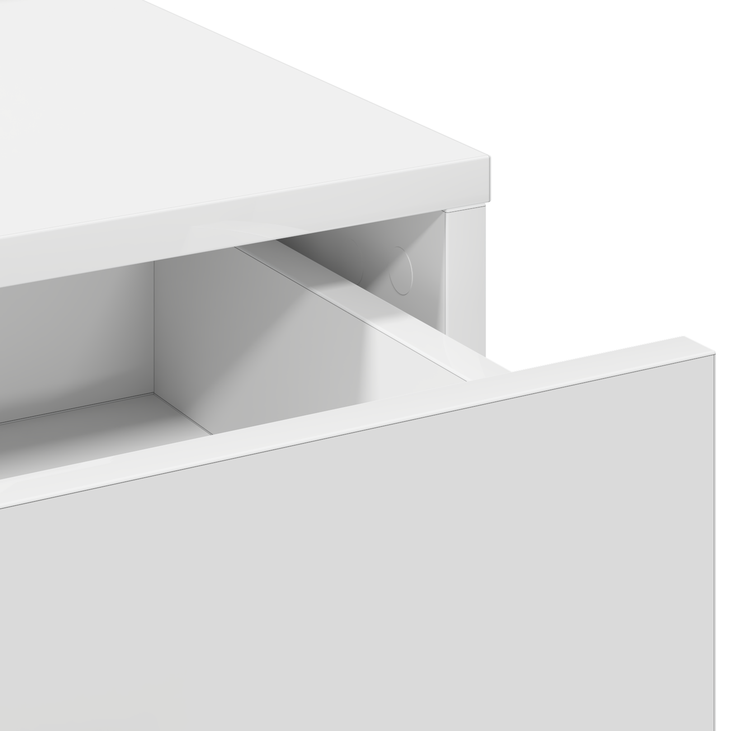 Smykkebord med LED-lys – Hvit 50x41x135 cm