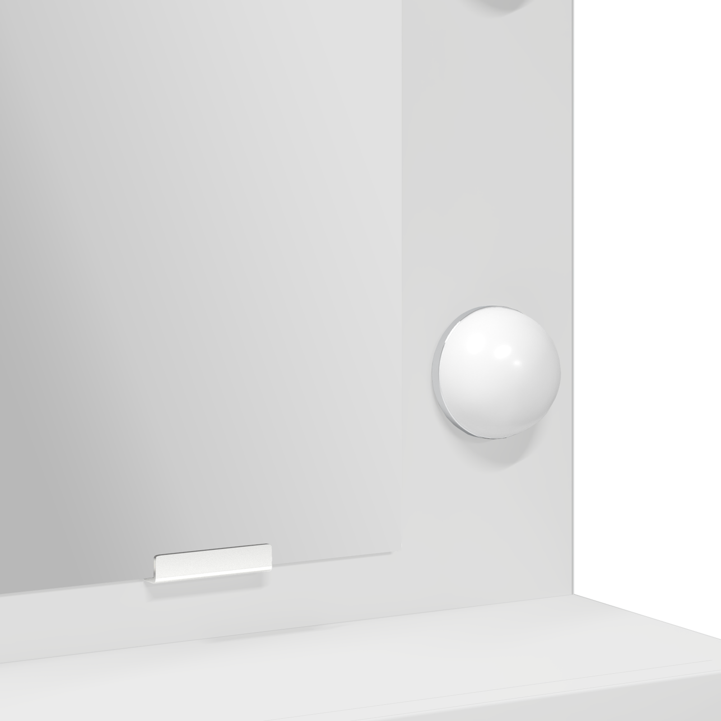 Smykkebord med LED-lys – Hvit 50x41x135 cm