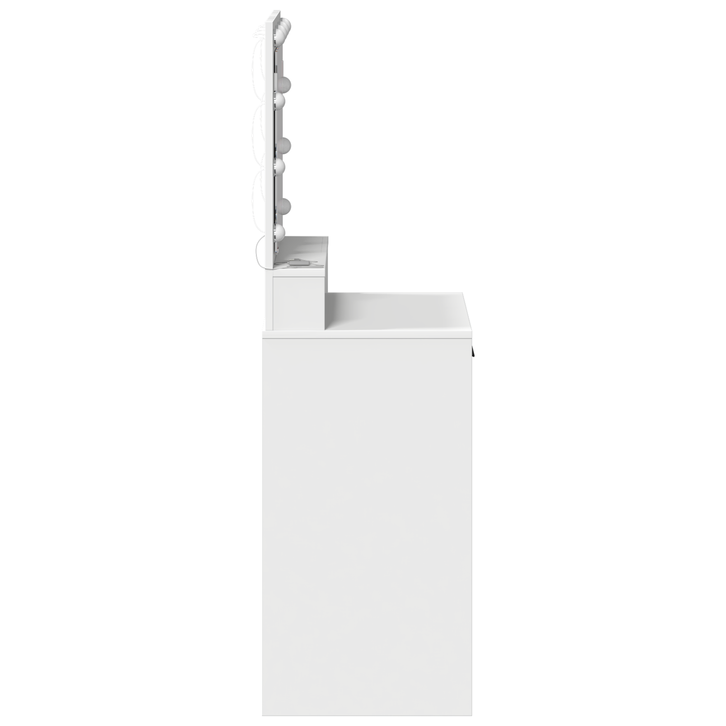Smykkebord med LED-lys – Hvit 50x41x135 cm