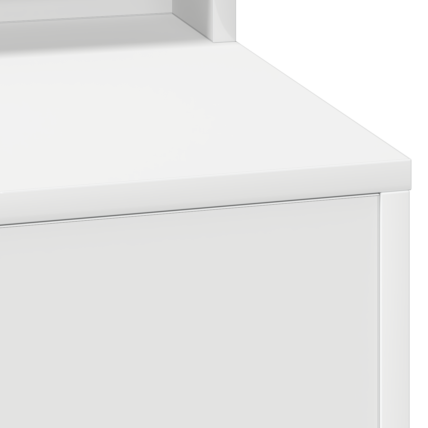 Smykkebord med LED-lamper Hvit 79x41x135 cm