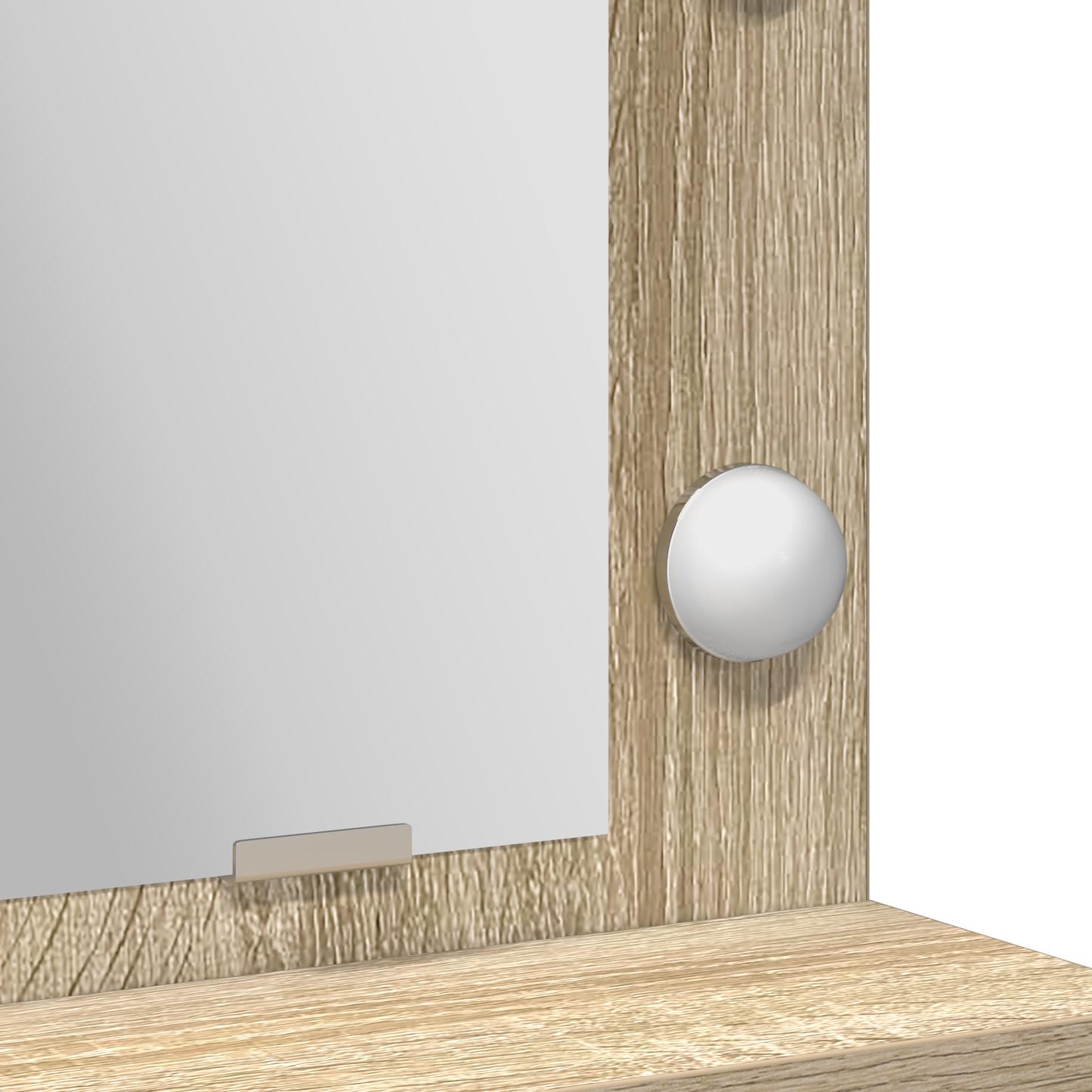 Smykkebord med LED-lys i Sonoma Eik 79x41x135 cm