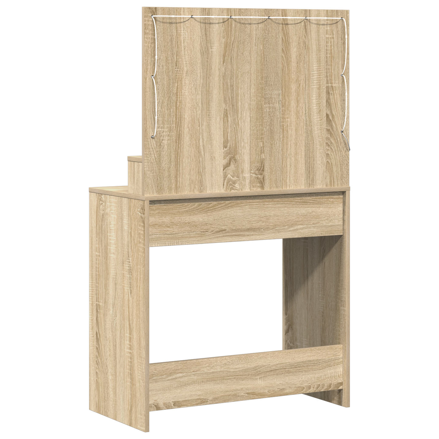 Smykkebord med LED-lys i Sonoma Eik 79x41x135 cm