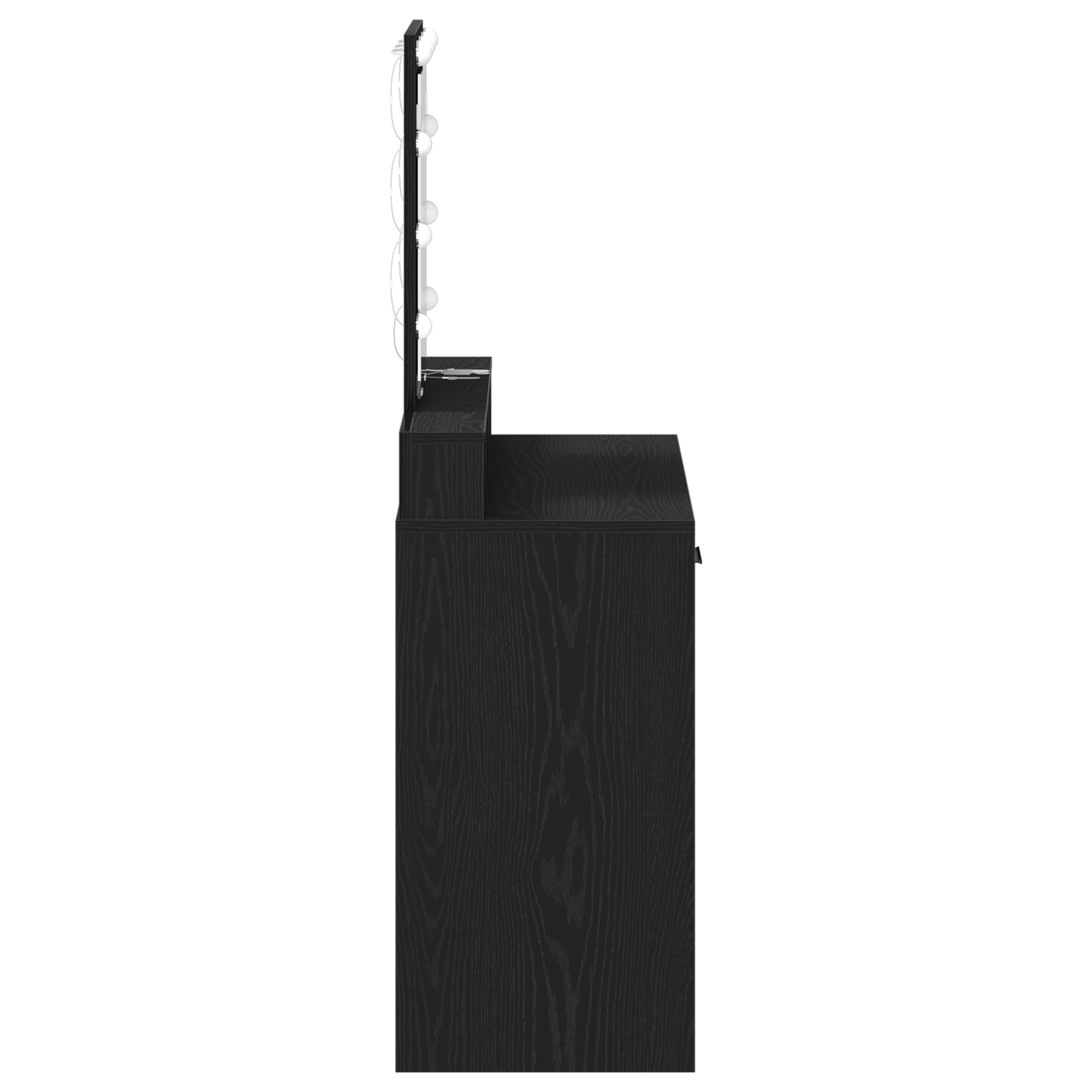 Sminkebord Svart Eik LED 79x41x140 cm