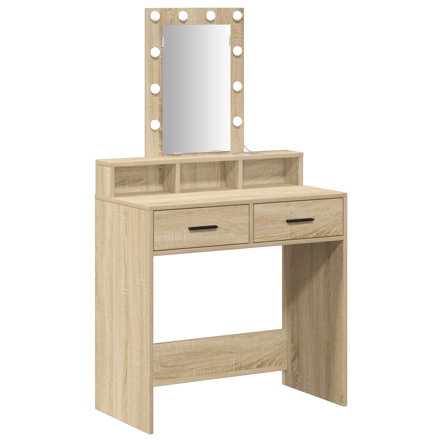 Sminkebord Sonoma Eik LED 79x41x140 cm