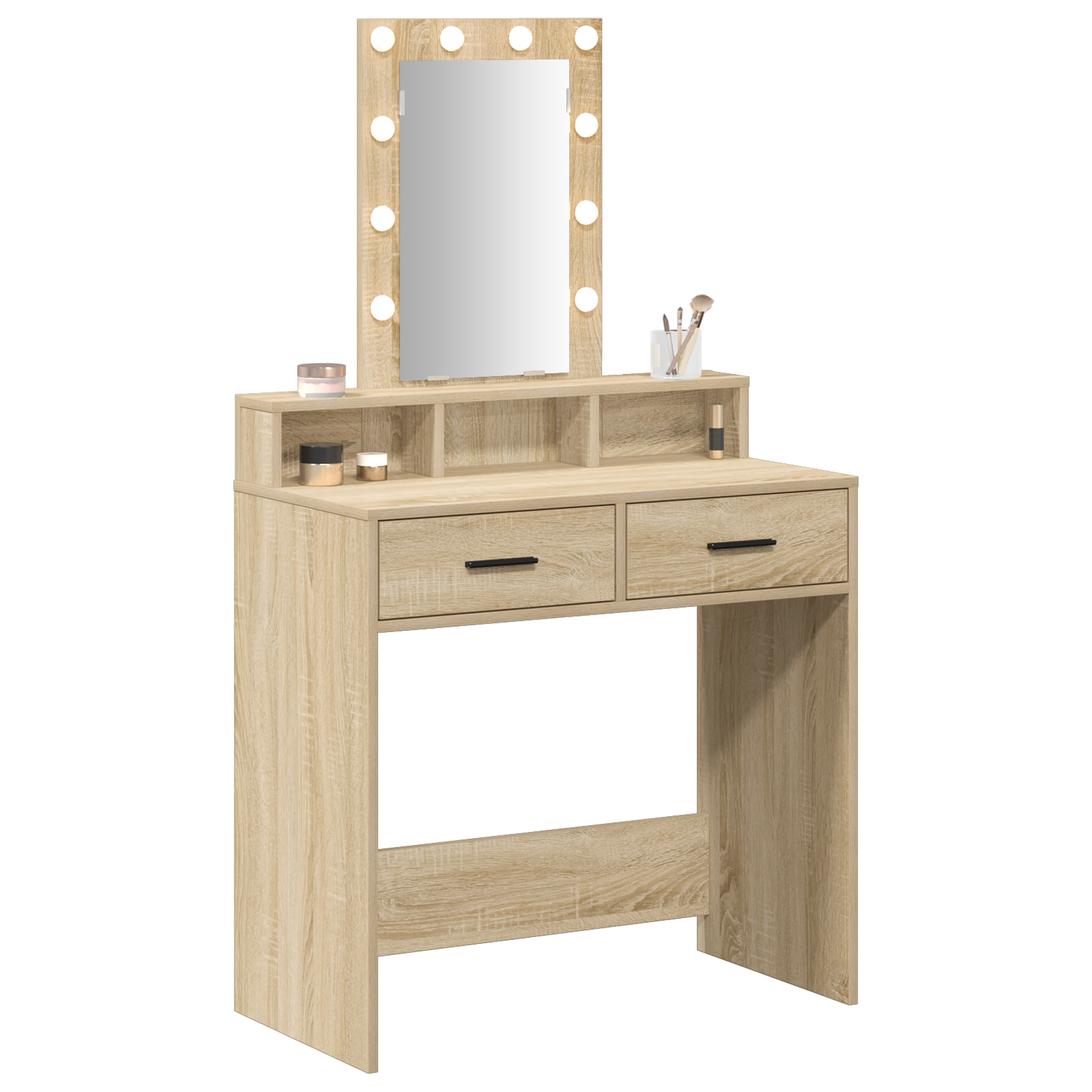 Sminkebord Sonoma Eik LED 79x41x140 cm