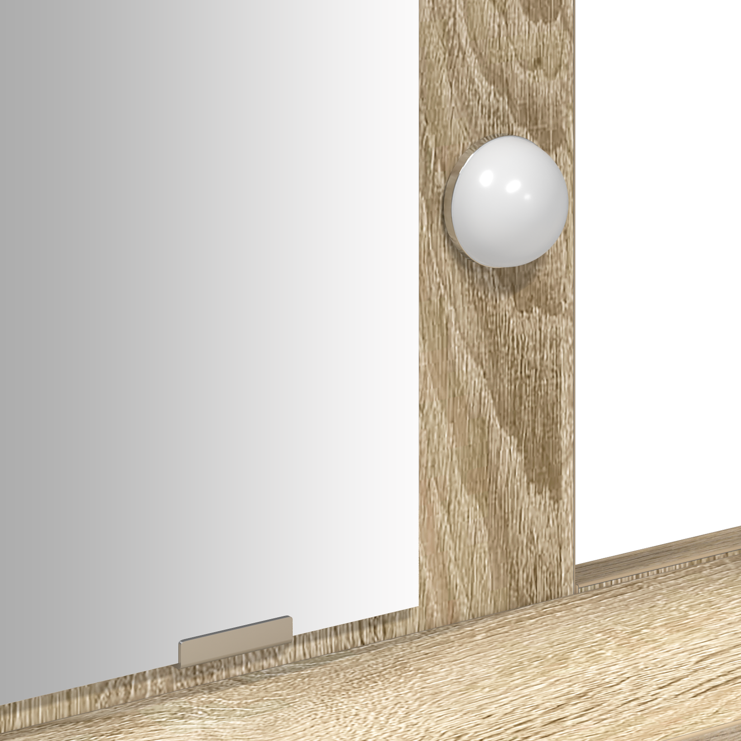 Sminkebord Sonoma Eik LED 100x41x140 cm