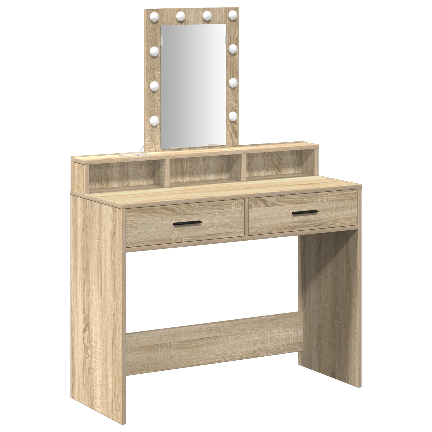 Sminkebord Sonoma Eik LED 100x41x140 cm