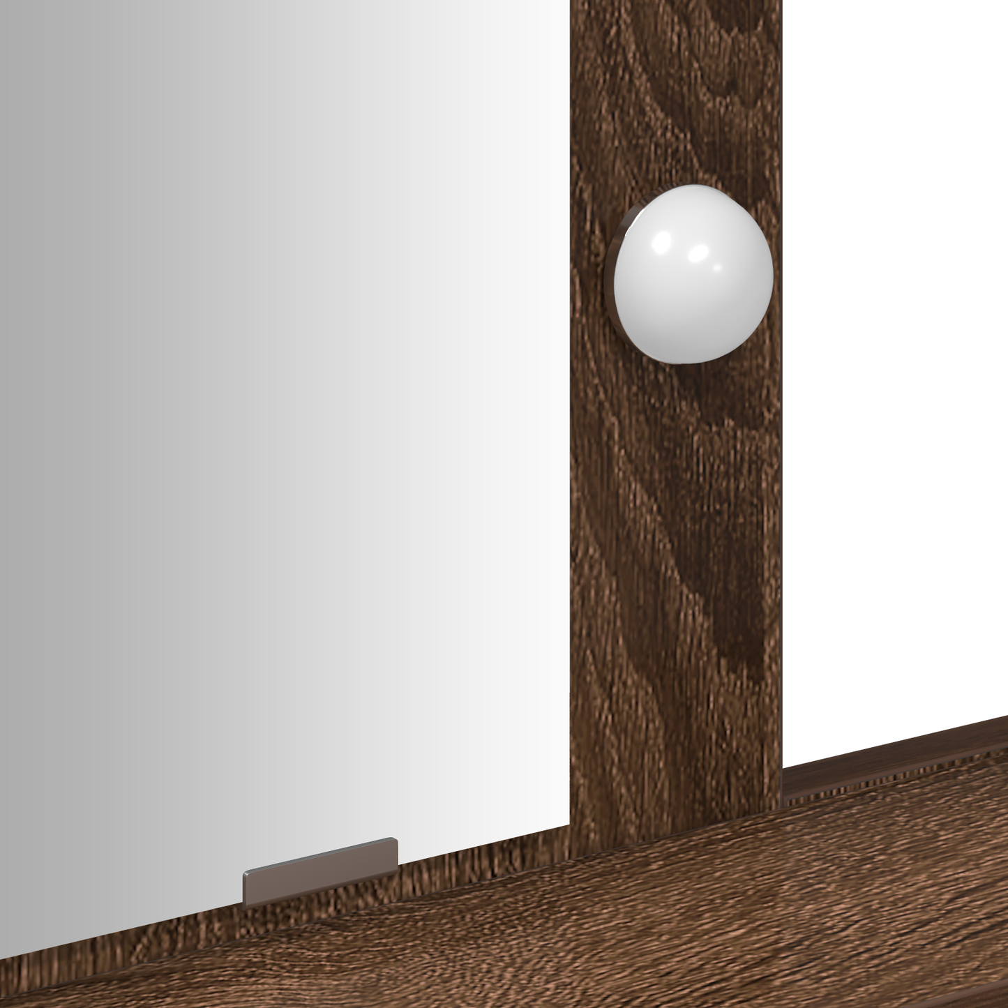 Smykkebord med LED-lamper, Brun Eik, 100x41x140 cm