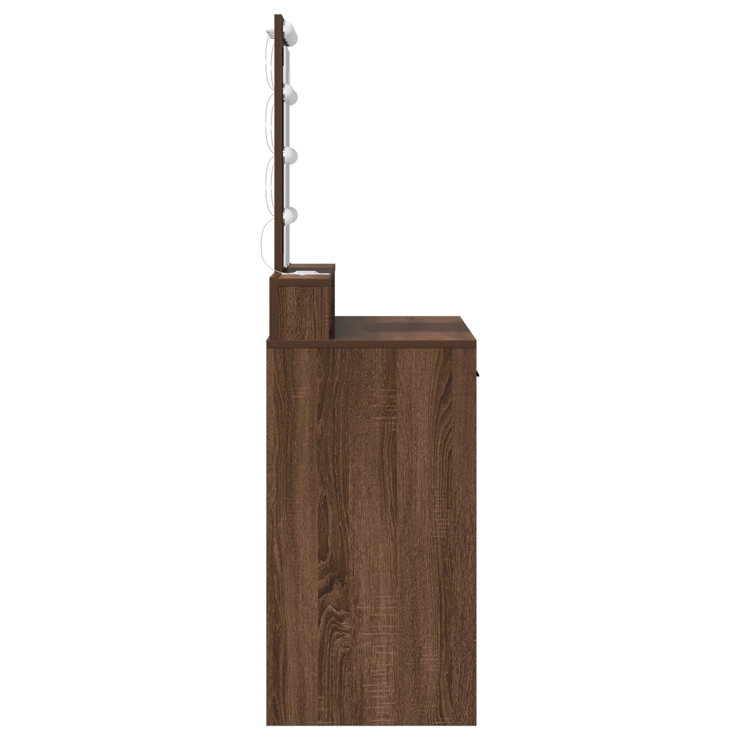 Smykkebord med LED-lamper, Brun Eik, 100x41x140 cm