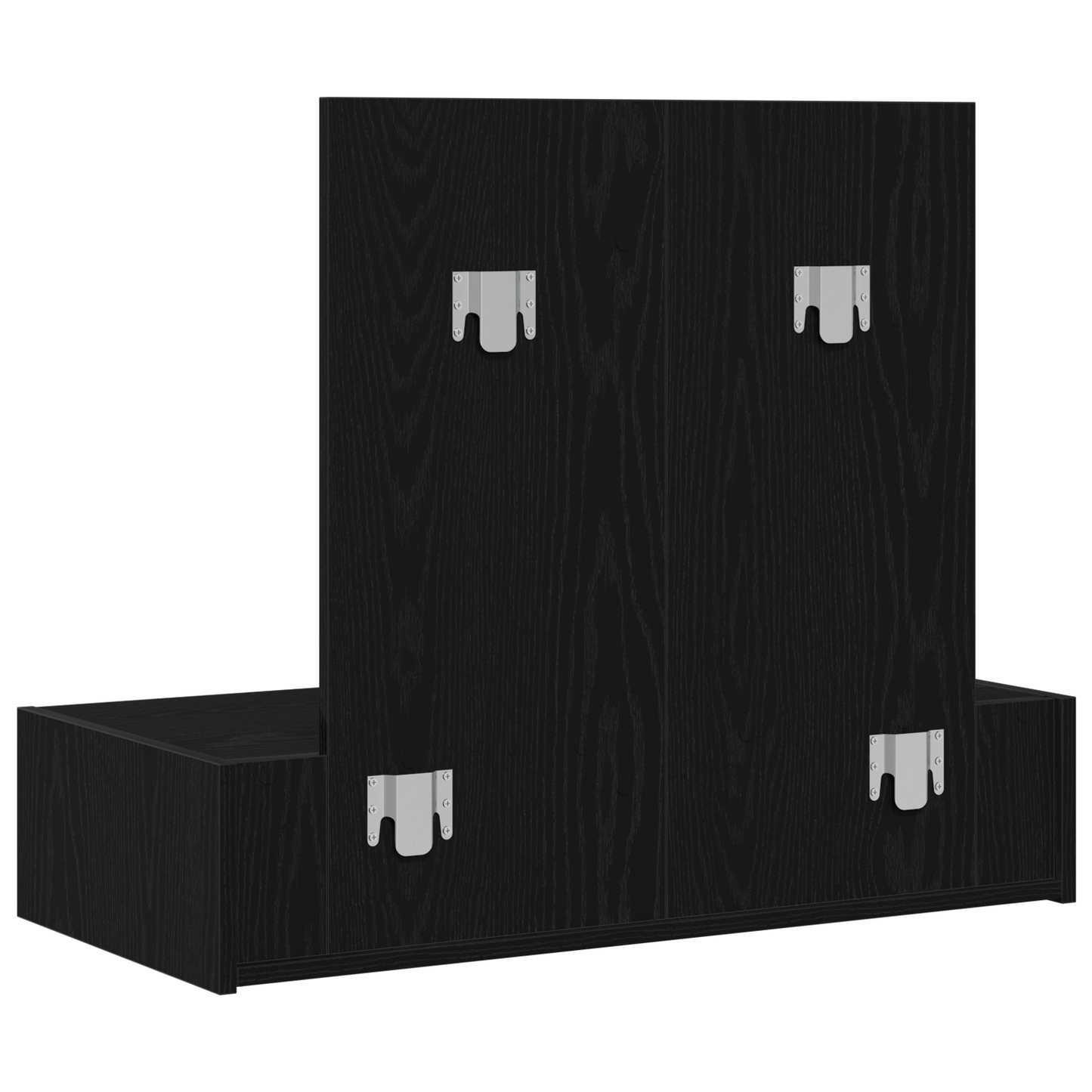 Sminkebord Svart Eik vegghengt 83x40x70 cm