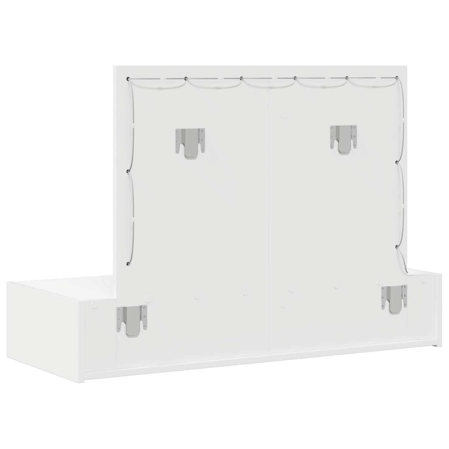 Sminkebord Hvit Vegghengt Dressing Bord LED