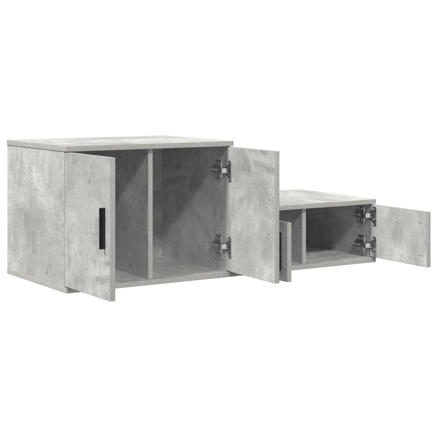 Nattbord Sengbord Betonggrå 127x41x40 cm