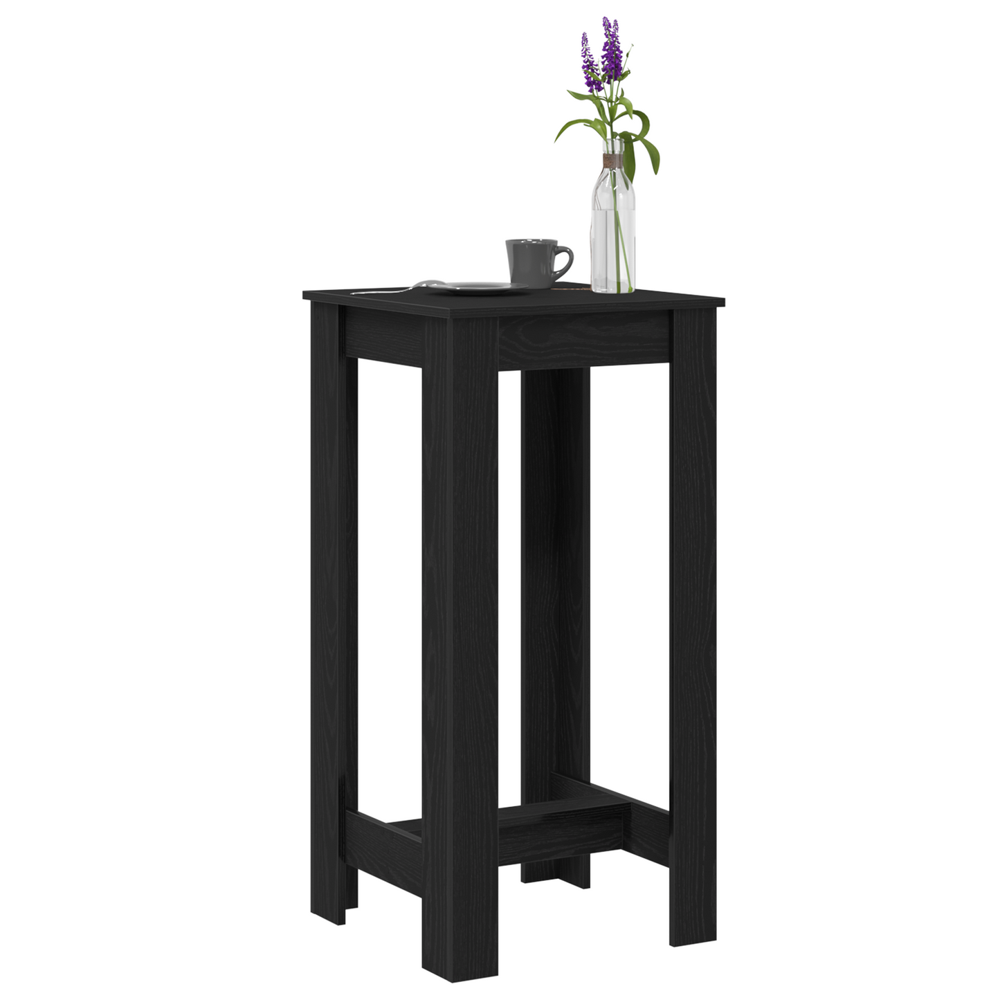 Bar Bord Svart Eike Konstruert Tre 51x50x103,5 cm