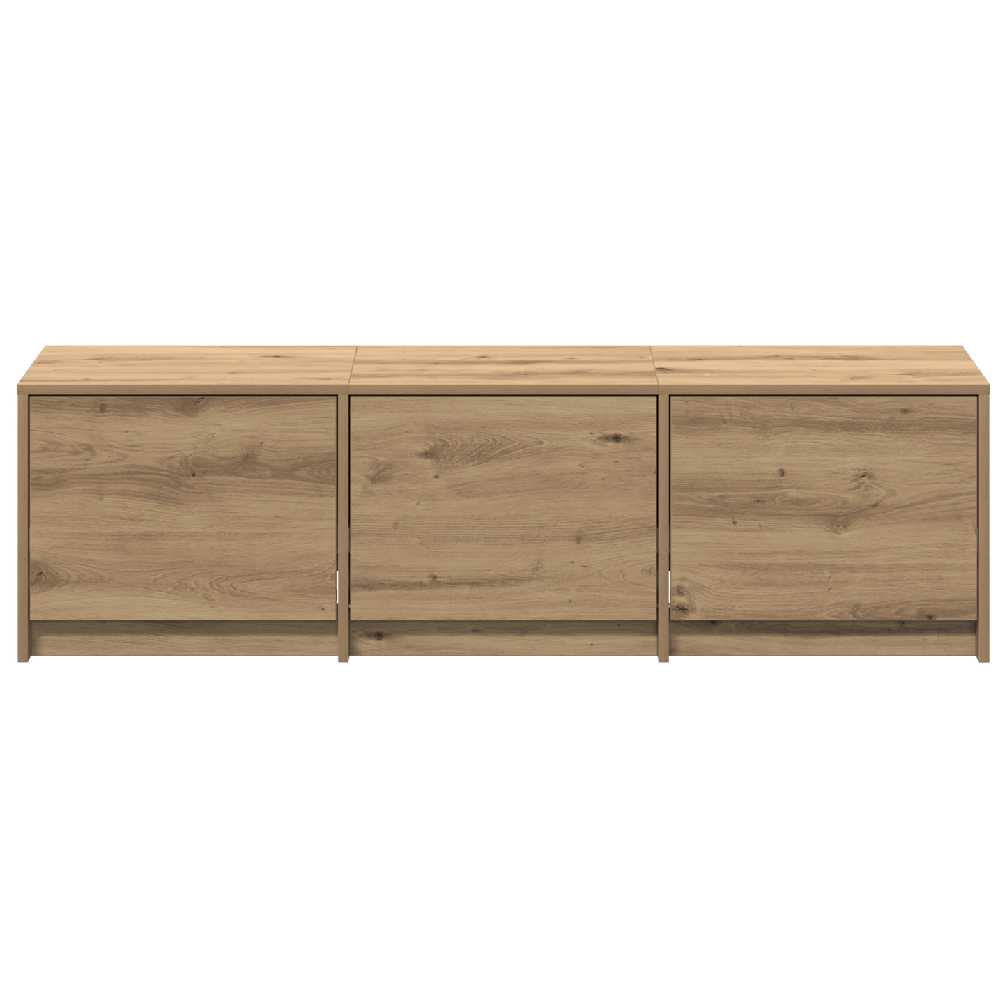 TV-Møbel Brun TV-skap med LED Eik 140x34x40 cm