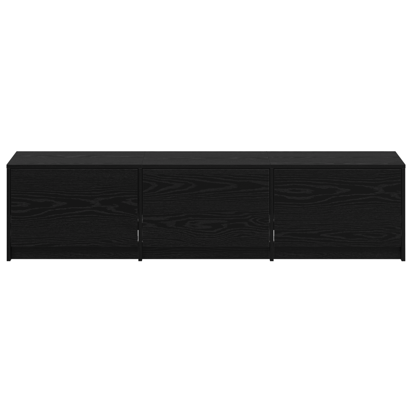 TV-Møbel Svart Eik TV-stativ med LED 162,5x34x40 cm