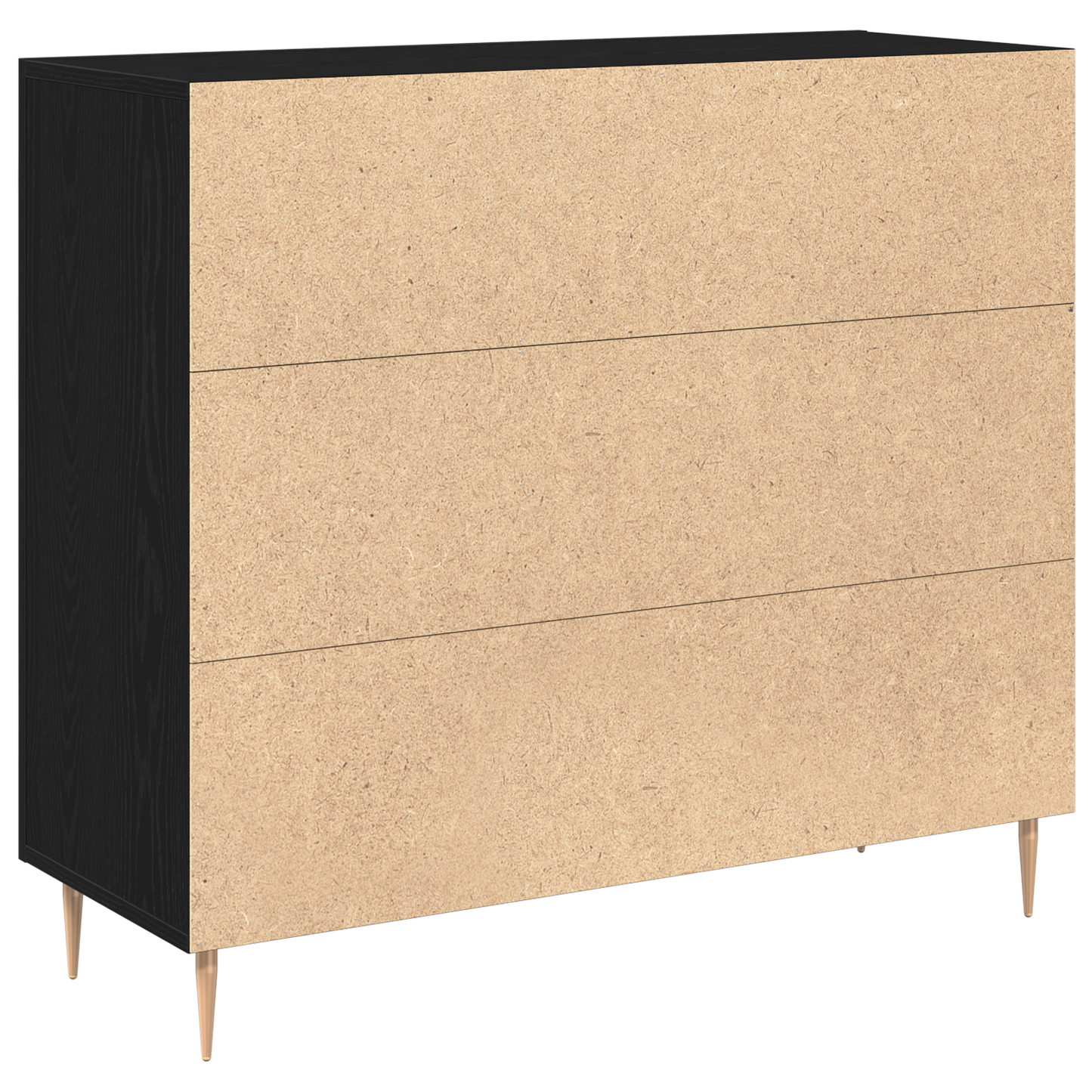 Skjenk Svart Eik 90x34x80 cm Lagd av Tre