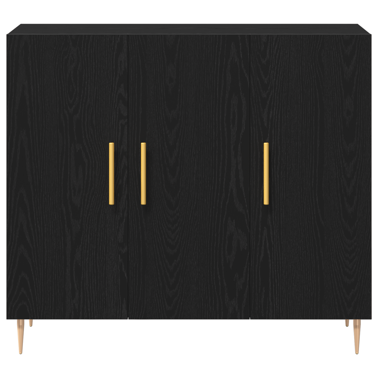 Skjenk Svart Eik 90x34x80 cm Lagd av Tre