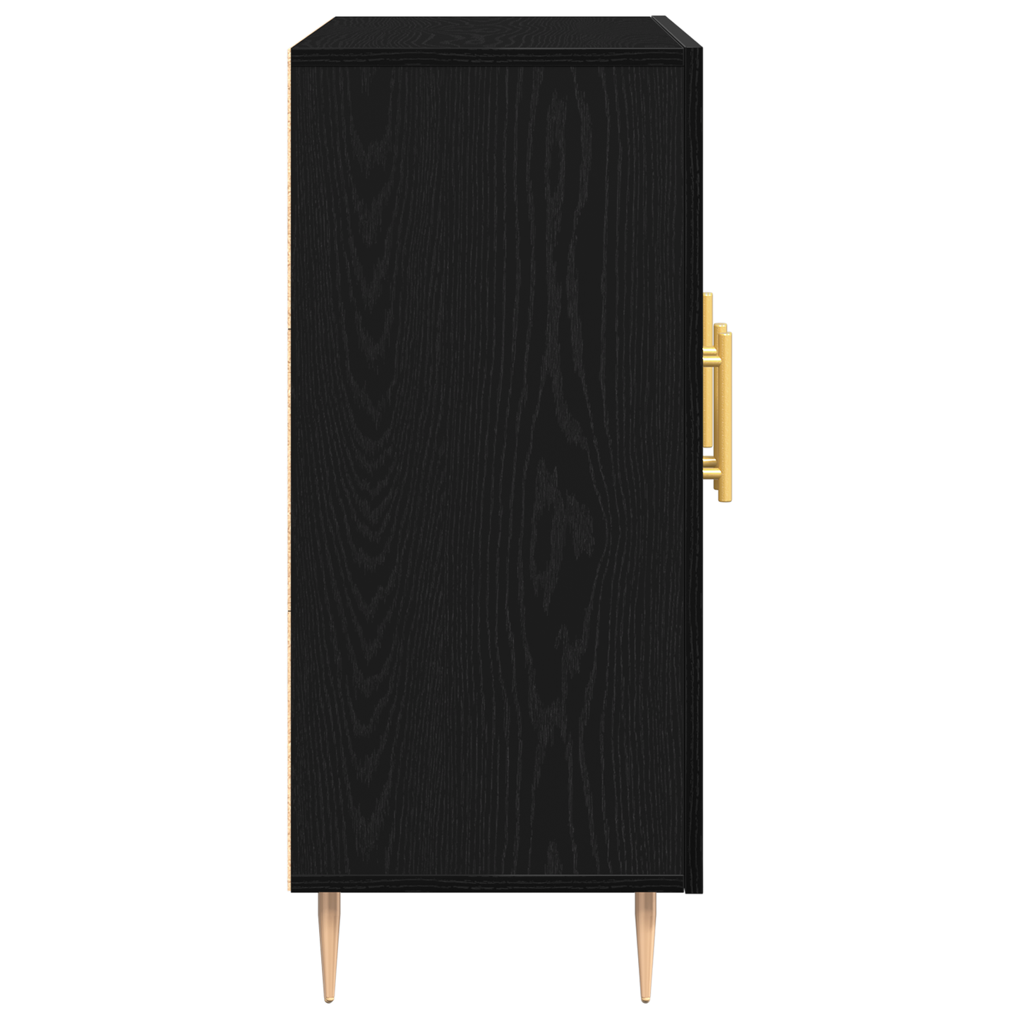 Skjenk Svart Eik 90x34x80 cm Lagd av Tre