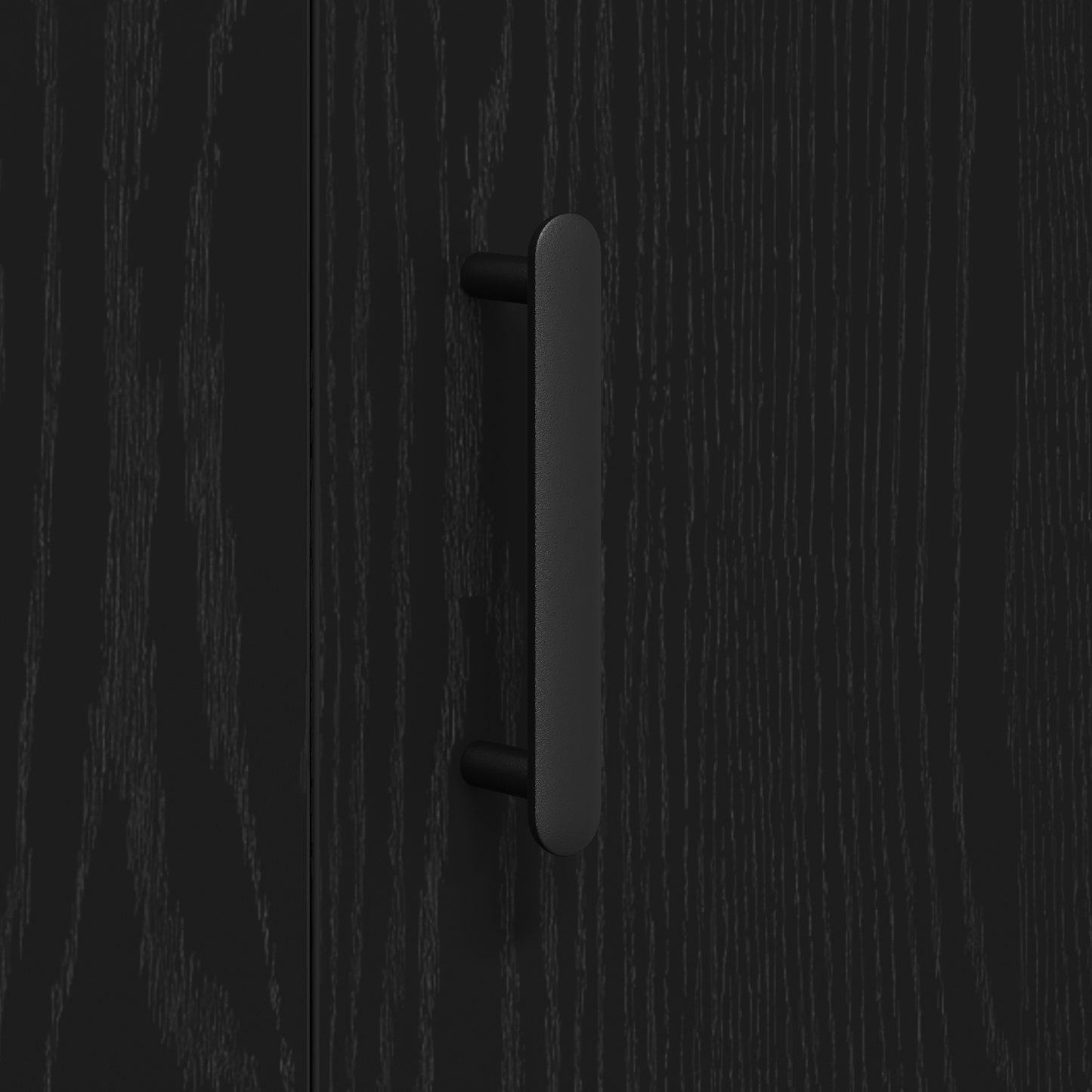 Skjenk Svart Eik 90x34x80 cm