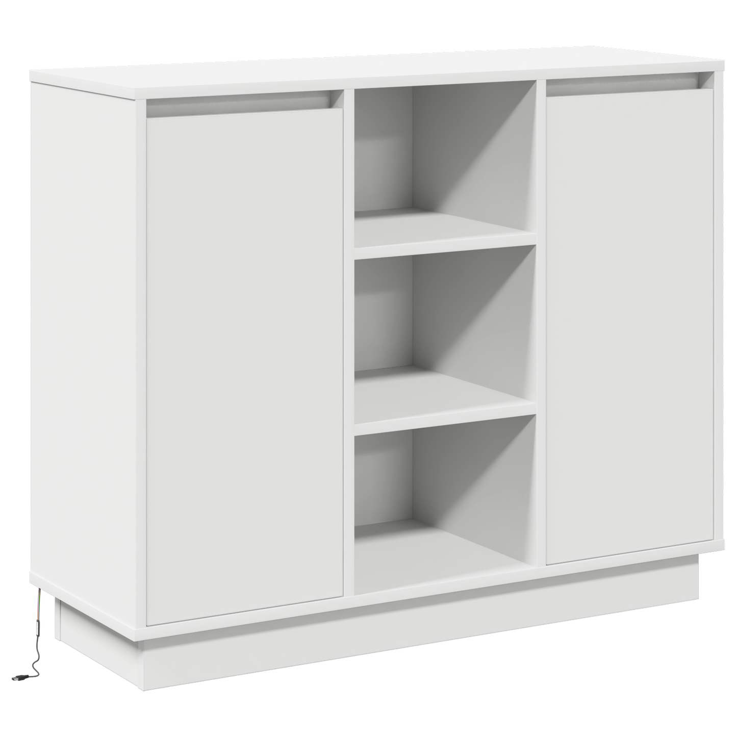 Skjenk Hvit med LED 90x32x75 cm