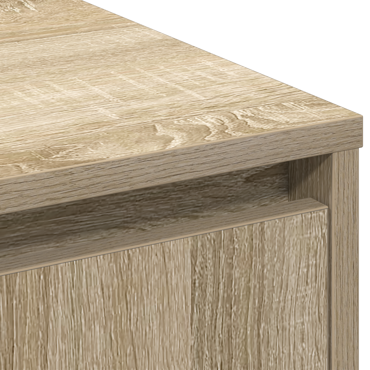 Skap Sonoma Eik med LED 90x32x75 cm