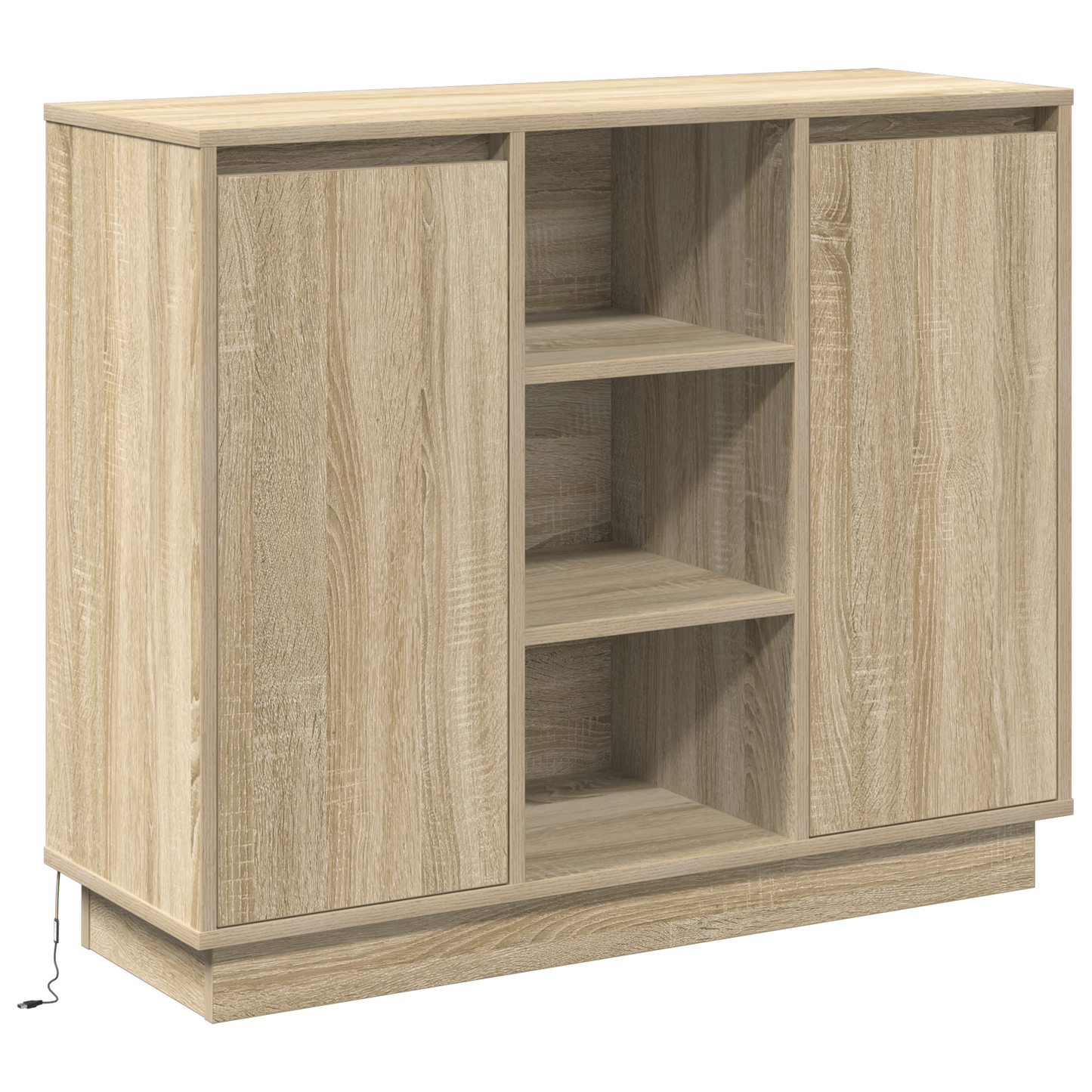 Skap Sonoma Eik med LED 90x32x75 cm