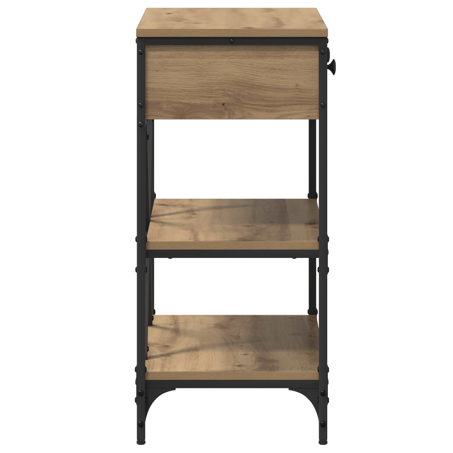 Avlastningsbord Massiv Eik 75x34,5x75 cm Konstruert Tre