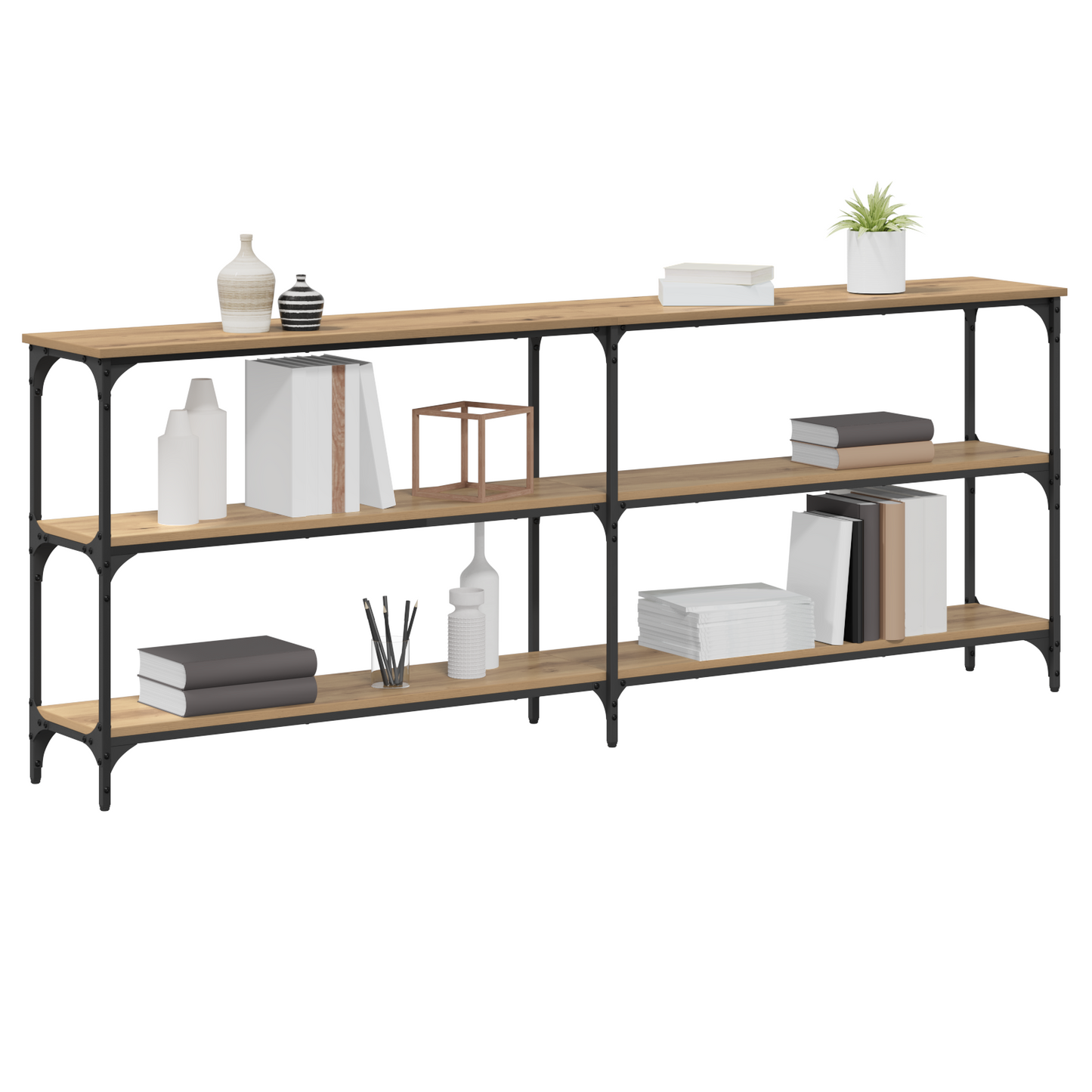 Avlastningsbord Artisan eik 200x29x75 cm Ingeniørtre