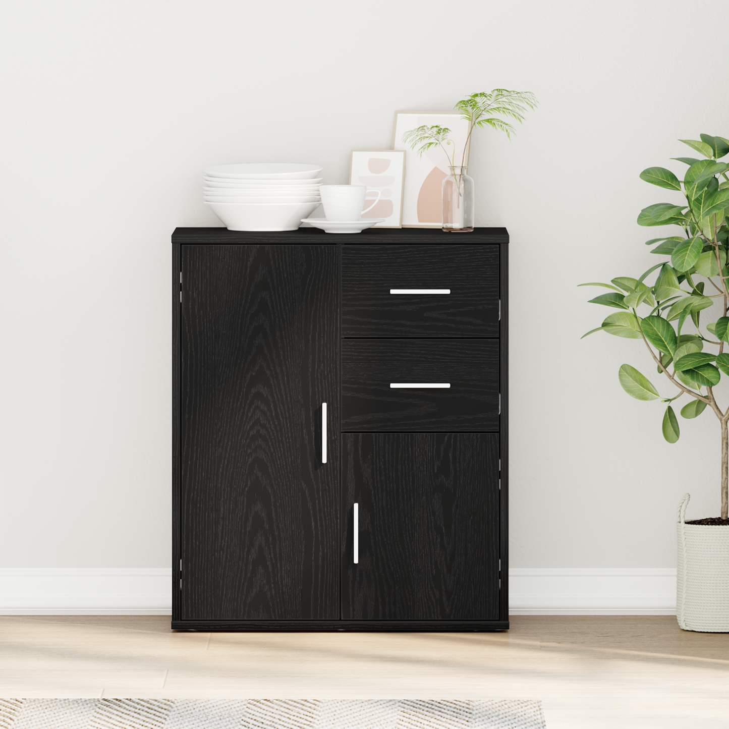 Skjenk Svart Eik 60 x 31 x 70 cm