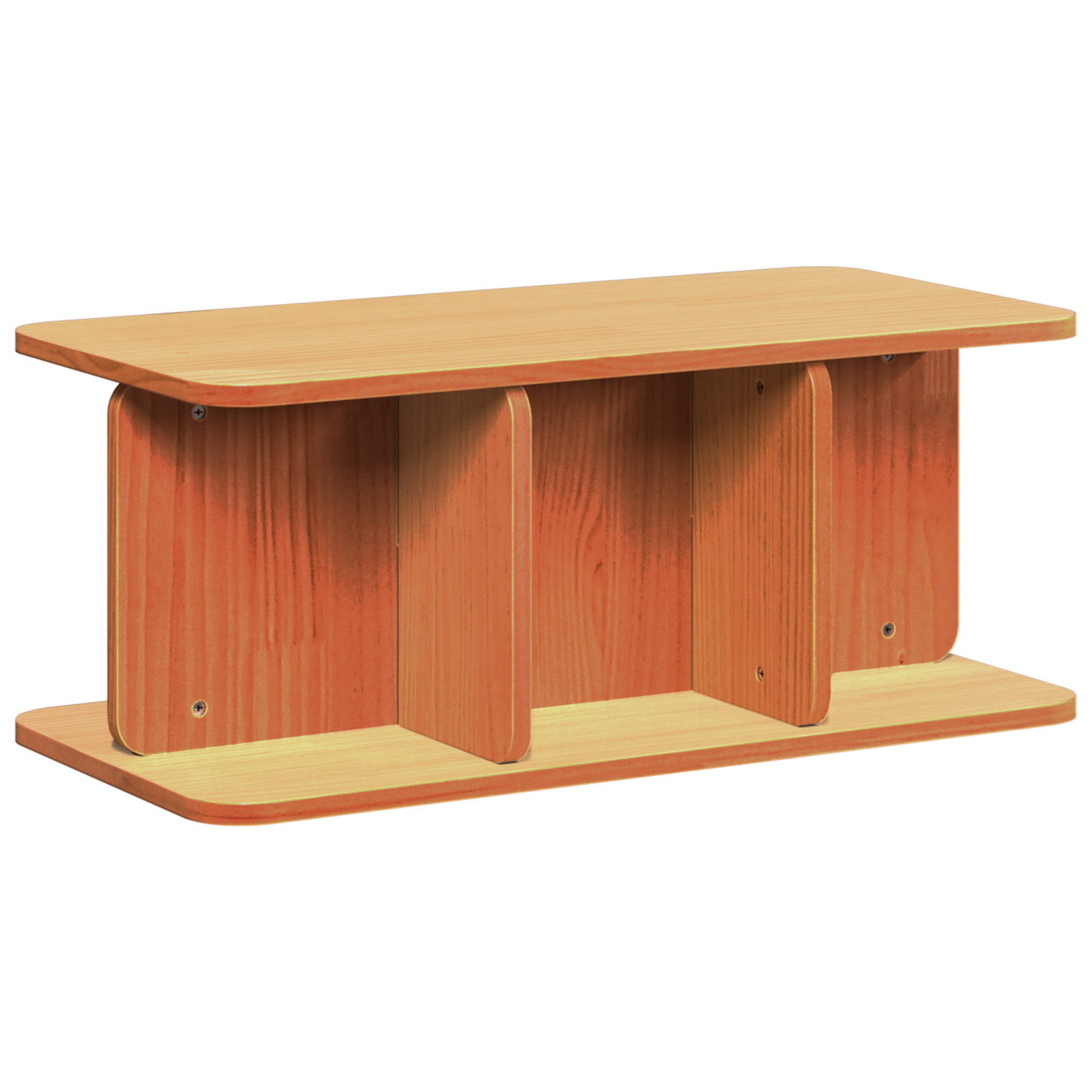 Salongbord Sofabord Brun Voksbrun 80 x 39,5 x 33,5 cm Massiv furu tre