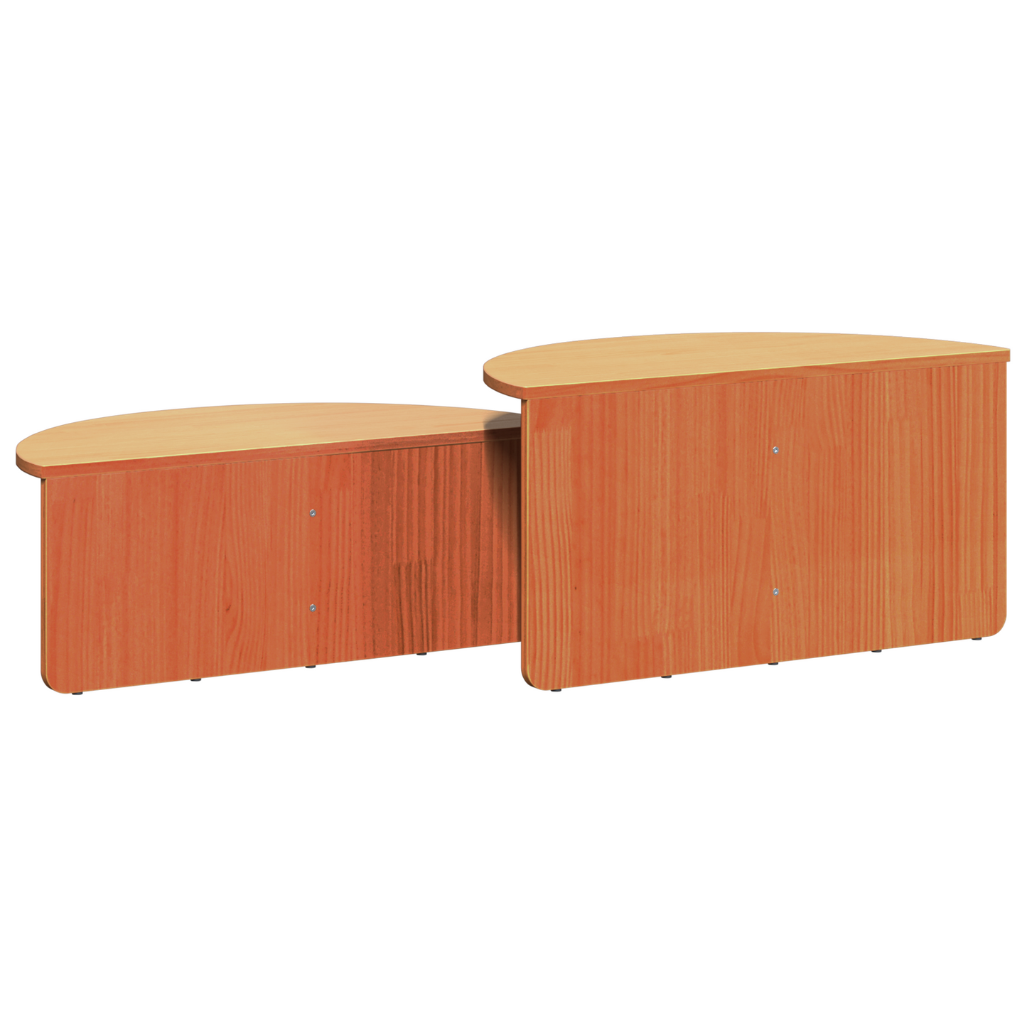 Salongbord Sofabord Tre 2 stk Voksbrun 79 x 39.5 x 40 cm Massiv furu tre