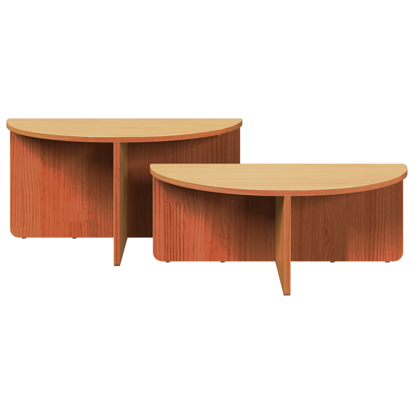Salongbord Sofabord Tre 2 stk Voksbrun 79 x 39.5 x 40 cm Massiv furu tre