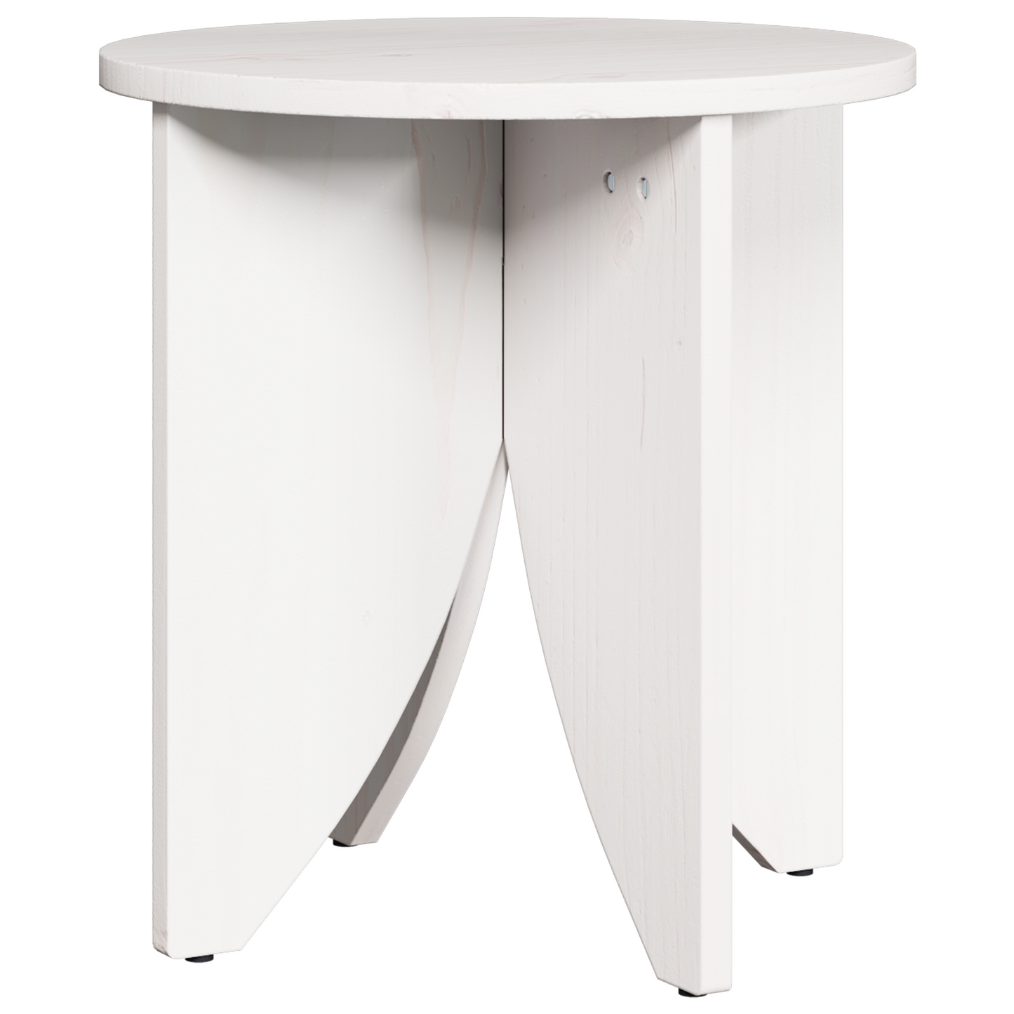 Sidebord Hvit. Sett 2 stk 41,5 x 41,5 x 44 cm Massiv furu tre