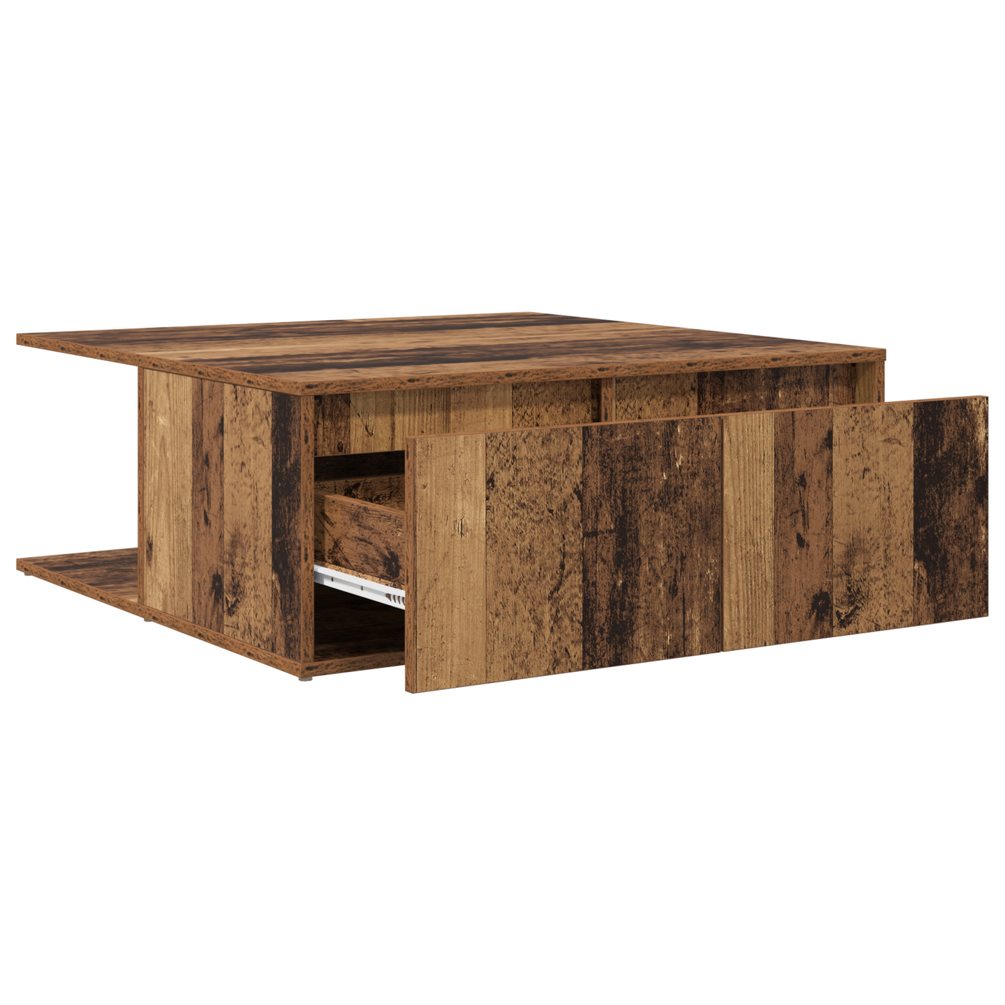 Salongbord Sofabord Gammelt Tre med skuff 80 x 80 x 31 cm